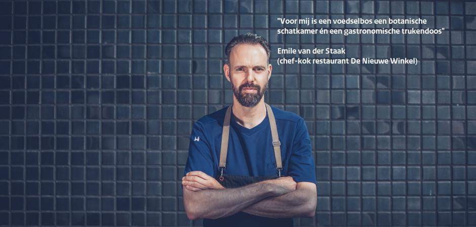Emiile van der Staak chef-kok De Nieuwe Winkel met quote